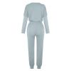 Jogging Suits for Women Long Sleeve Crewneck Pullover with Track Pant 2 Piece Lounge Set Sweatsuit Travel Outfits view 4