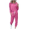 Jogging Suits for Women Long Sleeve Crewneck Pullover with Track Pant 2 Piece Lounge Set Sweatsuit Travel Outfits view 1