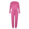 Jogging Suits for Women Long Sleeve Crewneck Pullover with Track Pant 2 Piece Lounge Set Sweatsuit Travel Outfits view 3