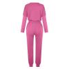 Jogging Suits for Women Long Sleeve Crewneck Pullover with Track Pant 2 Piece Lounge Set Sweatsuit Travel Outfits view 4