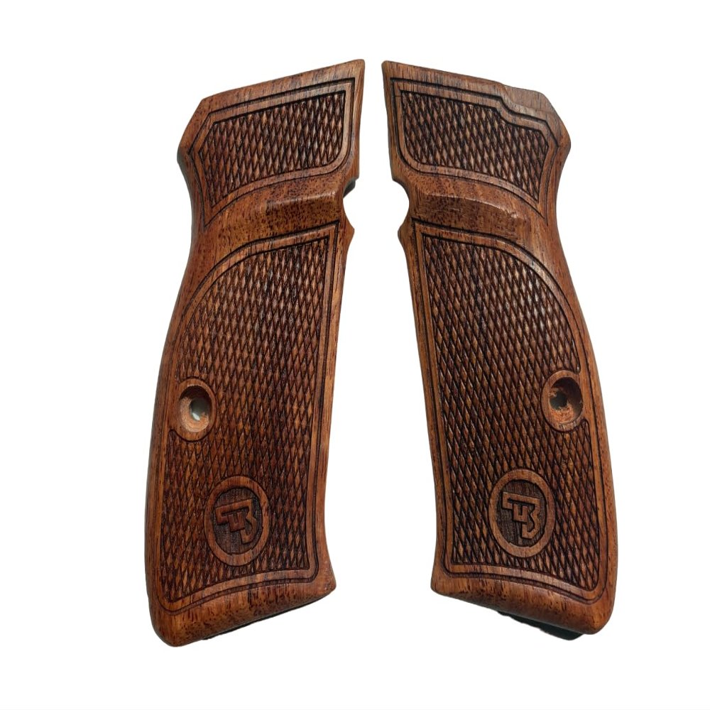 New! Grips Compatible with cCZ75/85 Compact Size, PCR/D Checkered Engrave Handmade