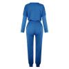 Jogging Suits for Women Long Sleeve Crewneck Pullover with Track Pant 2 Piece Lounge Set Sweatsuit Travel Outfits view 4