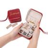 Angelina's Palace Personalized Jewelry Case with Name Engraved,Custom Leather Travel Jewelry Organizer Box for Rings,Earrings,Necklaces,Birthday Bridesmaid Gift For Women view 1