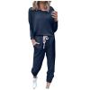 Jogging Suits for Women Long Sleeve Crewneck Pullover with Track Pant 2 Piece Lounge Set Sweatsuit Travel Outfits view 1
