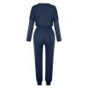 Jogging Suits for Women Long Sleeve Crewneck Pullover with Track Pant 2 Piece Lounge Set Sweatsuit Travel Outfits view 4
