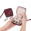Angelina's Palace Personalized Jewelry Case with Name Engraved,Custom Leather Travel Jewelry Organizer Box for Rings,Earrings,Necklaces,Birthday Bridesmaid Gift For Women view 1