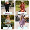 DEFAHN Toddler Girl Fall Clothes Set Warm Soft 2-piece Long Sleeve Ribbed Knit Tee & Leggings Winter Drop Shoulder Girl Set 5-6Y view 4