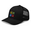 Geocaching Trucker hat, Embroidered Unisex hat, Geocaching Gifts, for Team, Coach, Players. Black view 4