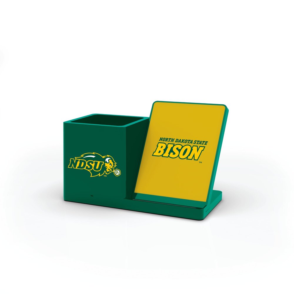 SOAR NCAA Wireless Cell Phone Charger and Desktop Organizer, North Dakota State University