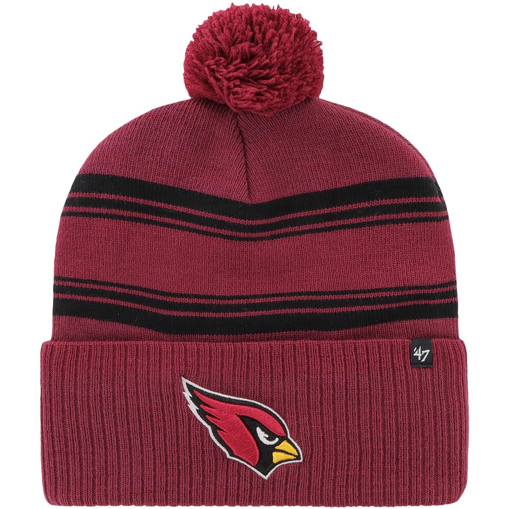 47 Men's Cardinal Arizona Cardinals Fadeout Cuffed Knit Hat with Pom