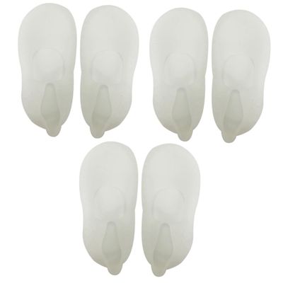 INOOMP 3pcs Women Diabetic Gel Socks White Cracked Foot Socks Skid Soft Breathable Reusable
