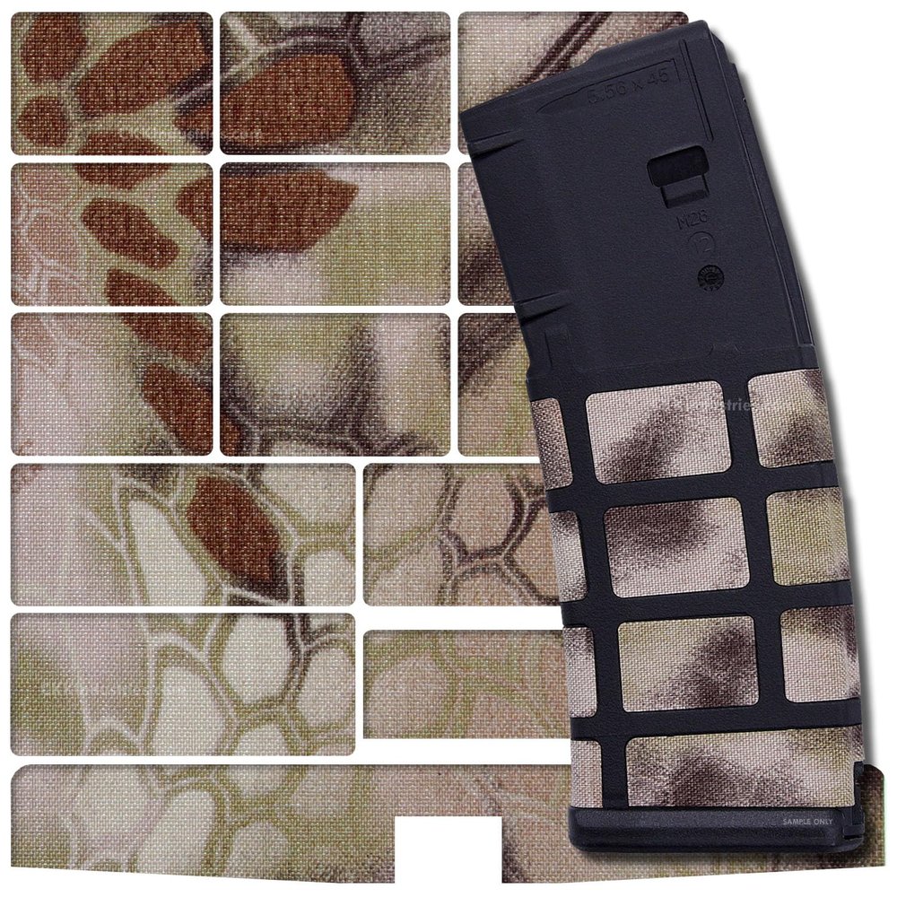 HolsterSmith EDC Wrap - PMAG Magazine Wrap - Cordura (500D) - (Compatible with Kryptek Highlander) - Adhesive Fabric Wrap for PMAG Magazines - PMAG Grip Enhancement Fillers