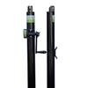 Pickleball Post Kit by Courtmaster - 2-7/8" OD (Black) External Wind Posts with Galvanized Post Ground Sleeves view 1