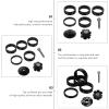 SUPVOX 2sets Bike Front Fork Gasket Spacer Black Headset Installation Material and Smooth Movement Performance view 2