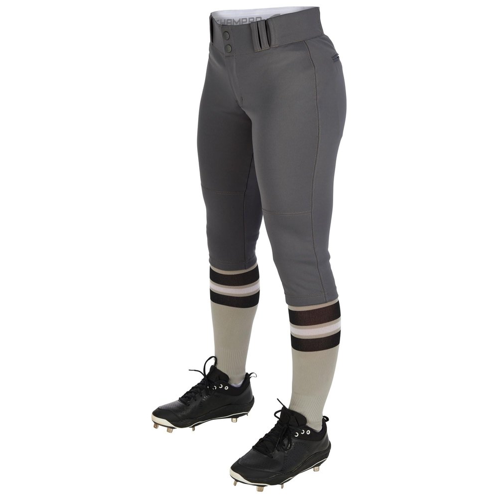 Tournament Softball Knickers, Girls' Large, Graphite
