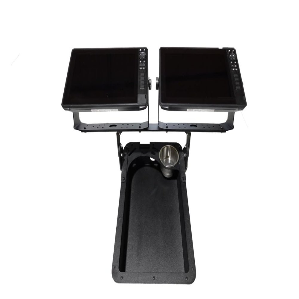 Baldwin Iron Works Graph Mount For -Recessed Trolling Motor Tray- Tray Not Included (Dual up to 9" 8.5" height)