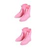 BESPORTBLE 2pcs Reusable Zippered Shoe Covers for Boys and Girls Non- PVC Overshoes XL for Outdoor Travel and Rain view 1