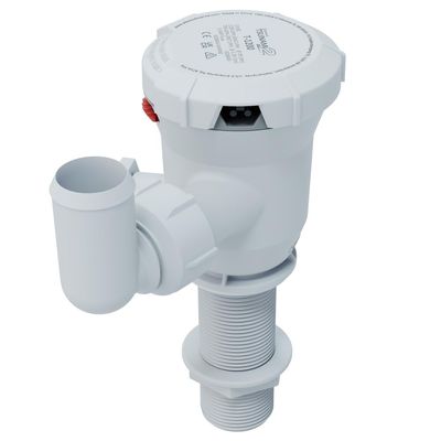 Attwood Tsunami Mk2 Aerator Pump T1200 (12V), 1200 GPH, Thru-Hull Straight with Fittings (Elbow & Straight). Direct Replacement for Attwood 4660-7, 5660-4