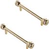 Cabinet Knobs with,Crystal Glass Door Drawer Knobs,Cabinet Handles Pulls 2Pcs Crystal Drill Single Hole Handle Cabinet Door Drawer Single Hole Handle Cabinet Wine Cabinet Handle, Large Round Bright Go
