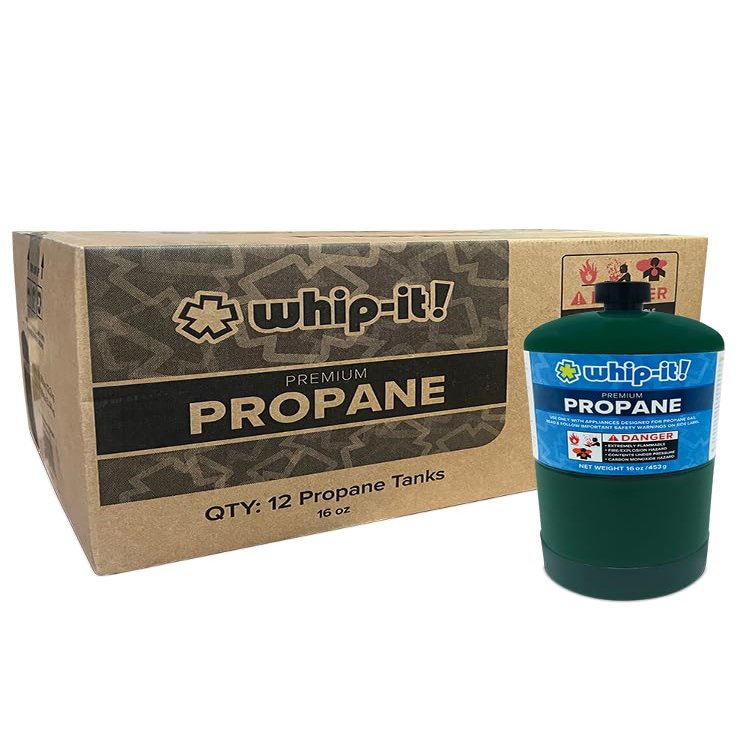 Whip It Propane 12 pack premium camping outdoor campfire torch stove lantern fuel