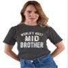 5X-Large Heather Black Mens World's Most Mid Brother Funny Gift Idea T-Shirt view 3