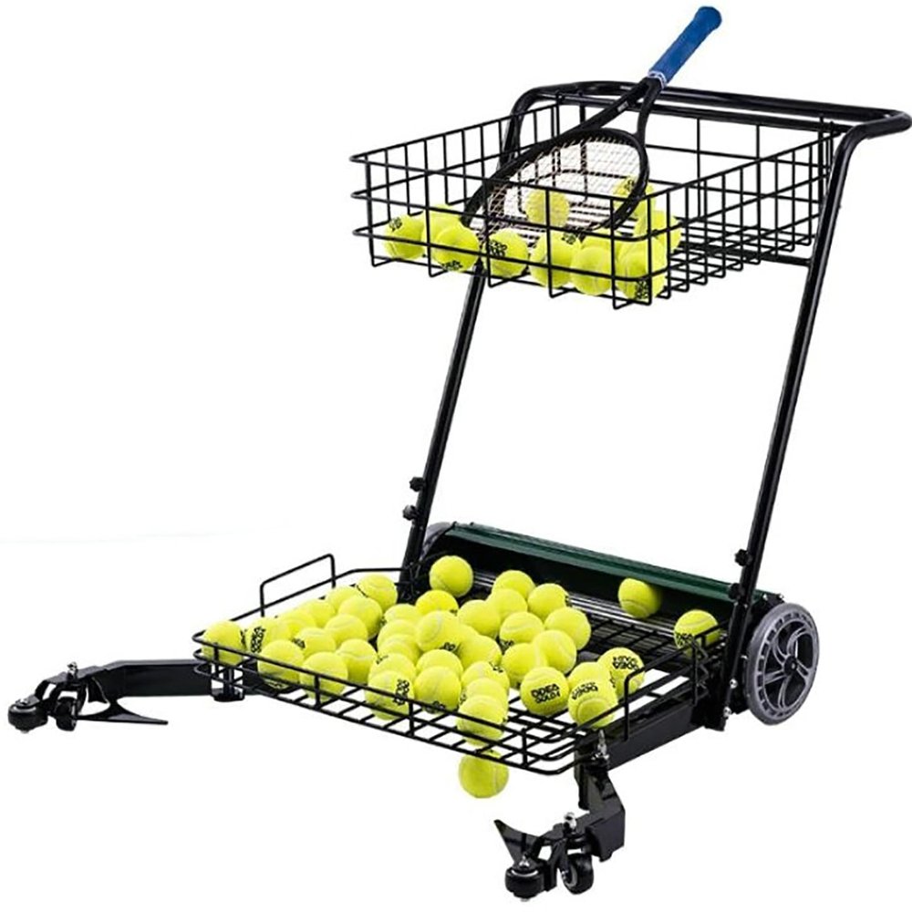 CEVIZ Tennis Ball Collectors & Hoppers, Automatic Pick-Up Tennis Ball Retriever Ball, Collects 90 Balls at Time, Holds Up to 290 Tennis Balls, for Various Tennis Courts