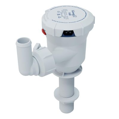 Attwood Tsunami Mk2 Aerator Pump T800 (12V), 800 GPH, Thru-Hull Straight with Fittings (Elbow & Straight). Direct Replacement for Attwood 4650-7, 5650-4
