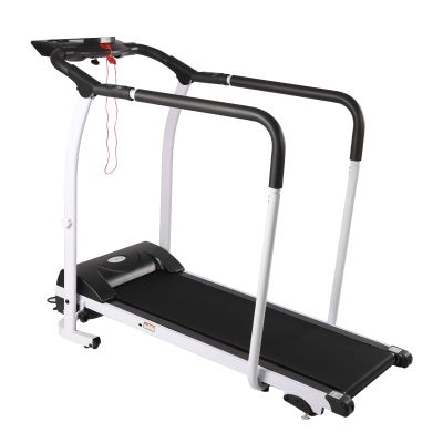 Walking Treadmill for Home/Office 220lbs Capacity, 0.3-3.7mph Speed Adjustable, LCD Display w/Long Handraill