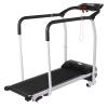 Walking Treadmill for Home/Office 220lbs Capacity, 0.3-3.7mph Speed Adjustable, LCD Display w/Long Handraill view 3