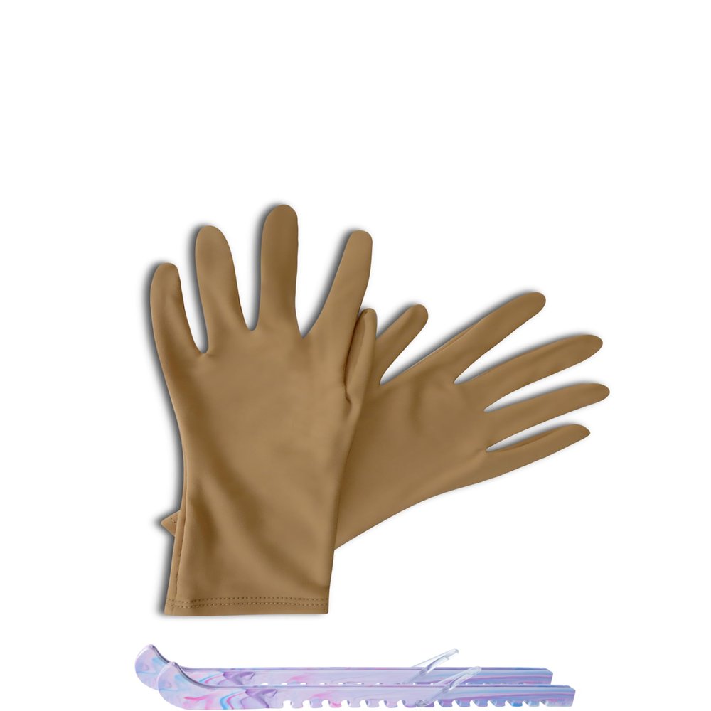 SG.MODA Figure Ice Skating Gloves/Bundle with Skate Guards/Made in Europe Style: G0 / Biflex, Gloves/Size: X-Small