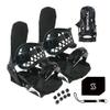 Symbolic Quick-Ratchit Snowboard Bindings & Stomp Pad & Leash Fit Most Boots 9-15 Freeride Freestyle All Mountain (L/XL-Men 9-15, Black) view 1