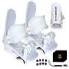 Symbolic Quick-Ratchit Snowboard Bindings & Stomp Pad & Leash Fit Most Boots 9-15 Freeride Freestyle All Mountain (L/XL-Men 9-15, White) view 1