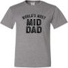 4X-Large Oxford Mens World's Most Mid Dad Funny Father Gift Idea T-Shirt view 2