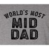 4X-Large Oxford Mens World's Most Mid Dad Funny Father Gift Idea T-Shirt view 4
