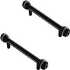 Cabinet Knobs with,Crystal Glass Door Drawer Knobs,Cabinet Handles Pulls 2Pcs Crystal Drill Single Hole Handle Cabinet Door Drawer Single Hole Handle Cabinet Wine Cabinet Handle, Large Round Bright Go view 1