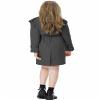 Betusline Girls Trench Coat Double Breasted Classic Lapel Belted Windproof Overcoat Outwear, 2# Dark Grey,6-7 Years view 2