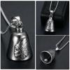 Kumprohu Bell,Riding Motorcycle Biker Bell - Stainless Steel Motorcycle Bell for s Man Biker Riders Husband view 4