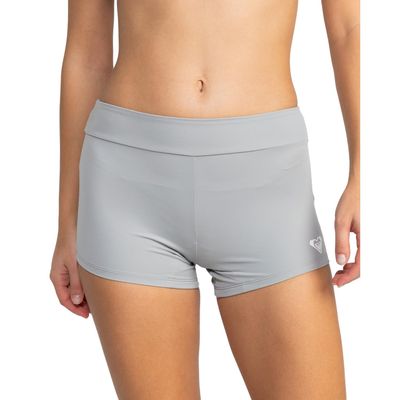 Roxy Women's Tummy Control Beach Biker Shorts Workout, Volleyball & Gym Shorts, Yoga, Beachwear, Grey, Medium