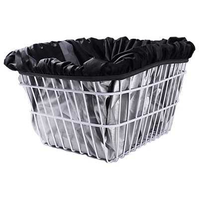BEIJIALY Waterproof Bike Basket Liner, Bike Waterproof Rain Cover Fits Most Bicycle Baskets Easy Install Front Handlebar Bike Basket for Shopping Picnic(Black)