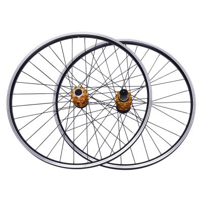 29 Inch Mountain Bike Wheelset, Carbon Hub MTB Wheels Front & Rear Dual Disc Mountain Bike Wheels Aluminum Alloy Rim 32H Disc Brake MTB Wheelset fit 7-11 Speed Cassette (Gold)