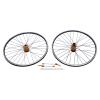 29 Inch Mountain Bike Wheelset, Carbon Hub MTB Wheels Front & Rear Dual Disc Mountain Bike Wheels Aluminum Alloy Rim 32H Disc Brake MTB Wheelset fit 7-11 Speed Cassette (Gold) view 3