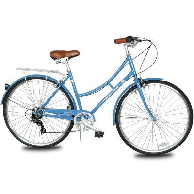 Tracer Osaka Hybrid Bikes for Women,26 Inch 7-Speed Adult Cruiser Bicycle City Hybrid Bike 700c Wheels,City Bike,Comfort Bike,Commuter Bike(bl)