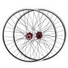 29 Inch Mountain Bike Wheelset, Carbon Hub MTB Wheels Front & Rear Dual Disc Mountain Bike Wheels Aluminum Alloy Rim 32H Disc Brake MTB Wheelset fit 7-11 Speed Cassette (Red) view 1