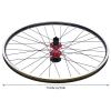 29 Inch Mountain Bike Wheelset, Carbon Hub MTB Wheels Front & Rear Dual Disc Mountain Bike Wheels Aluminum Alloy Rim 32H Disc Brake MTB Wheelset fit 7-11 Speed Cassette (Red) view 2