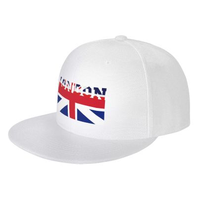 London British Flag Baseball Hats for Men Adjustable Dad Hat Gift for Men/Women Flat Bill Visor Snapback Hat,Black