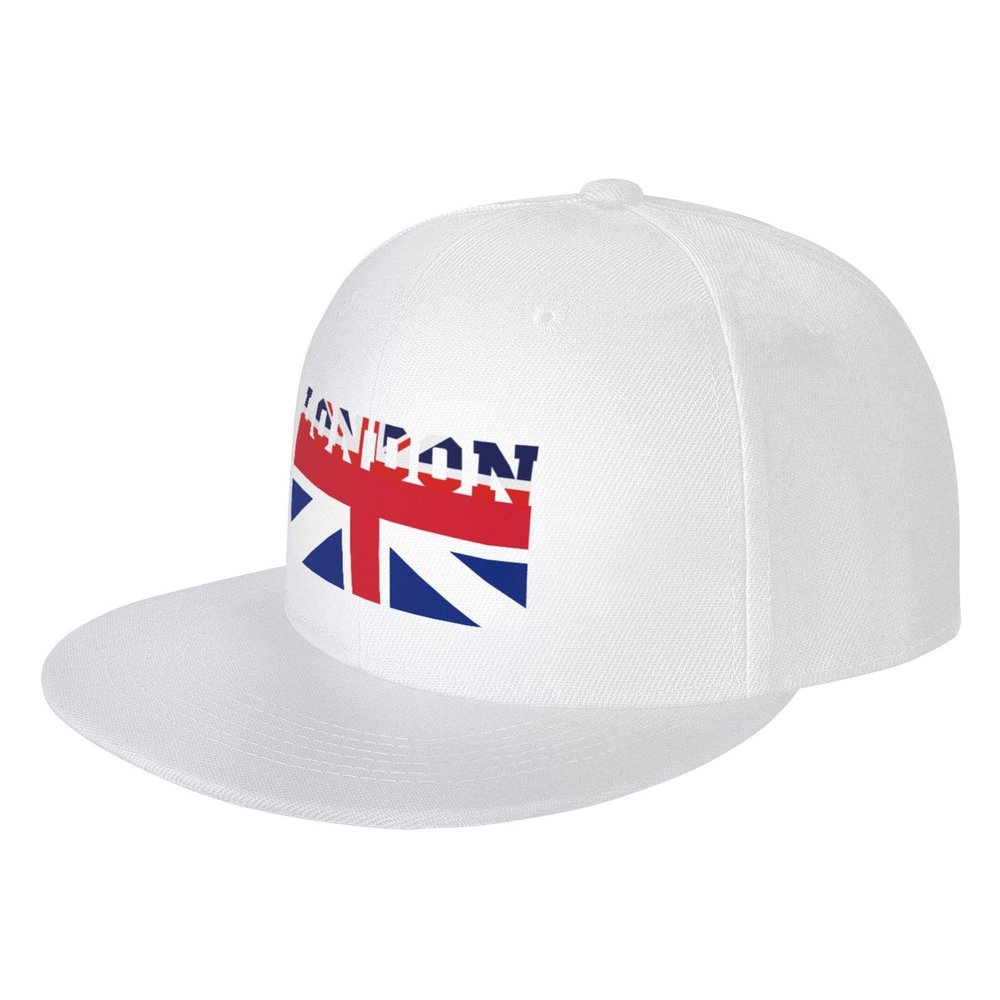 London British Flag Baseball Hats for Men Adjustable Dad Hat Gift for Men/Women Flat Bill Visor Snapback Hat,Black