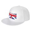 London British Flag Baseball Hats for Men Adjustable Dad Hat Gift for Men/Women Flat Bill Visor Snapback Hat,Black view 1