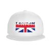 London British Flag Baseball Hats for Men Adjustable Dad Hat Gift for Men/Women Flat Bill Visor Snapback Hat,Black view 2