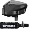 PaintballBodyBags Empire Halo Too Electronic Loader Hopper Matte Grey with Tippmann 13ci HPA Tank