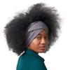 Headbands for Women Mens Head Wrap - Thick Boho Criss Cross Knitted Headband Sports Band Sweat-Wicking Waffle Line Charcoal Gray view 1